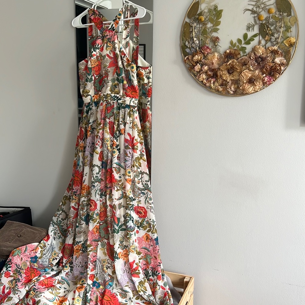 Lulus floral maxi dress small